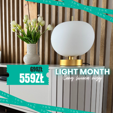 Złota lampa stołowa LED Apple T