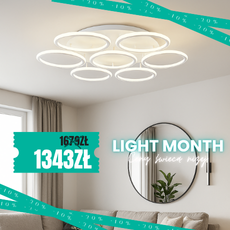 Plafon Ledowe Okręgi 7 biała out 3k