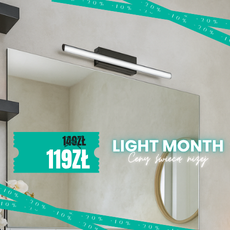 Kinkiet ledowy Linea No.1 38,5cm czarna 4k