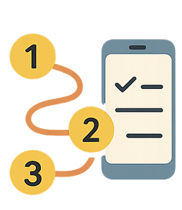 Prosty proces zamówienia – ikona