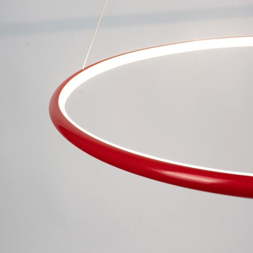 Lampa wisząca Ledowe Okręgi No.1 60cm 4k czerwona 