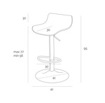 Stołek barowy Bar One Simplet szary mat