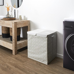 Kosz na pranie podwójny 50x41x57 szary  tkanina