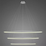 Lampa wisząca Ledowe Okręgi No.3 150cm 3k srebrna Dali
