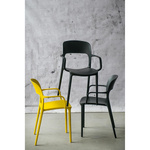 Krzesło z podłokietnikami Flexi oliwkowe