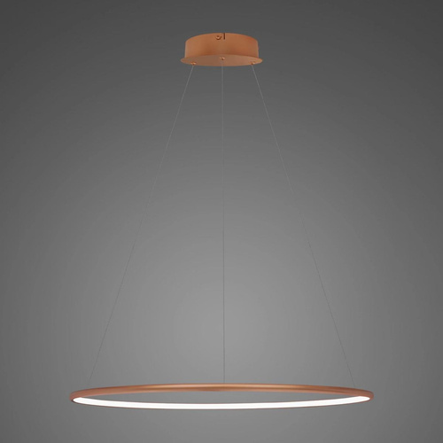 Lampa wisząca Ledowe Okręgi No.1 60cm 4k miedziana 