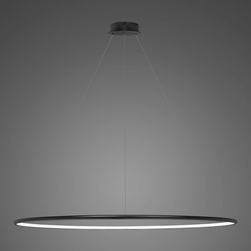 Lampa wisząca Ledowe Okręgi No.1 150cm 4k czarna ściemnialna 