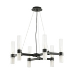 Lampa wisząca CANDELA-6 czarna 70 cm