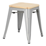 Stołek Paris Wood szary sosna naturalna