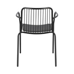 Krzesło Bill Arm Black z poduszką PU