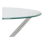Stół Ufo 80cm transparentny/ chrom
