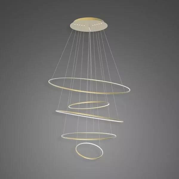 LED-Pendelleuchte Ledowe Okręgi No.5 120cm 3k gold Dali – Gesamtansicht