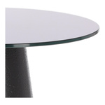 Stolik kawowy Soleilo szklany okrągły     60cm czarny