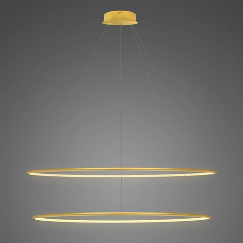 Lampa Ledowe Okręgi No.2 120cm 3k złota ściemnialna 