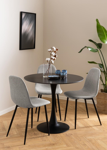 Krzesło Celia szare jasne/ czarne