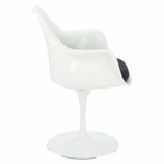 Krzesło TulAr białe/czarna poduszka