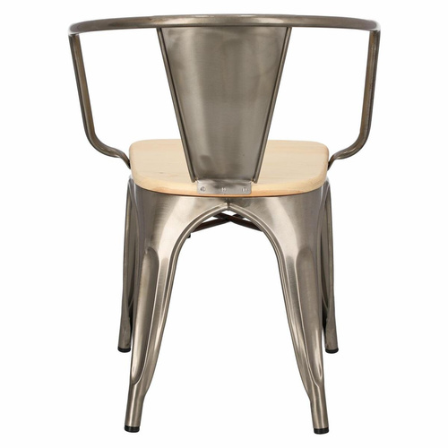 Krzesło Paris Arms Wood metal sosna natu ralna