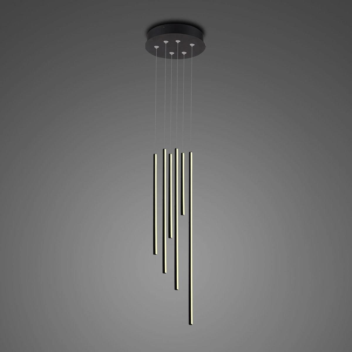 Nowoczesna czarna lampa wisząca LED Linea No.1 PX6 4k