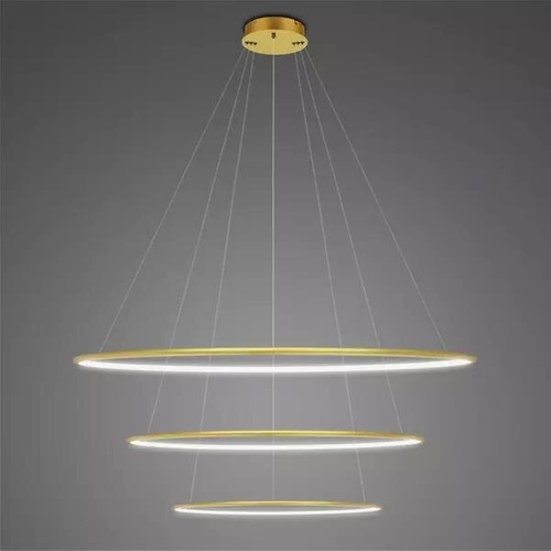 Lampa wisząca Ledowe Okręgi No.3 80cm 4k złota 