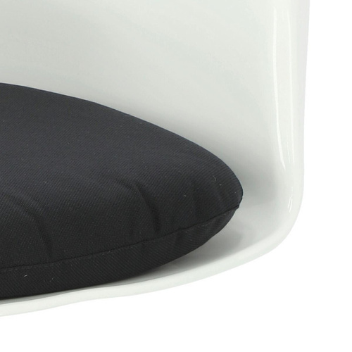 Krzesło TulAr białe/czarna poduszka