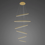 Lampa wisząca Ledowe Okręgi No.6 złota 3k Dali