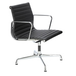 Fotel konf. CH1081T,czarna skóra ,chrom