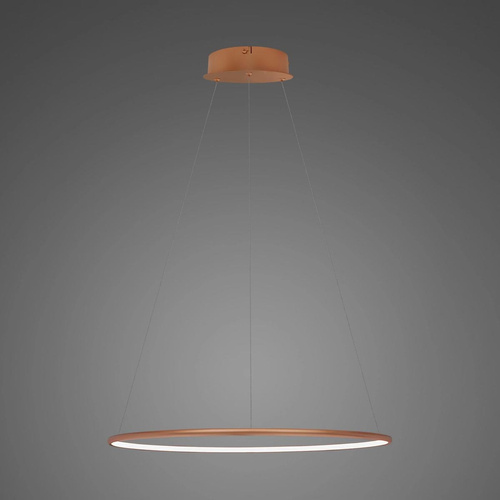 Lampa wisząca Ledowe Okręgi No.1 40cm 4k miedziana ściemnialna 