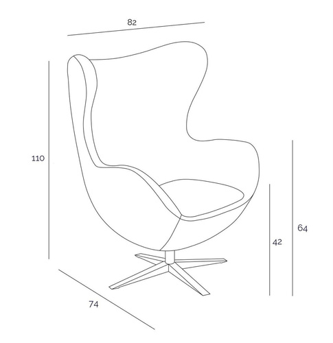 Fotel Jajo Soft wełna czarny JA-2704