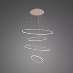 Lampa wisząca Ledowe Okręgi No.4 100cm 4k miedziana Dali