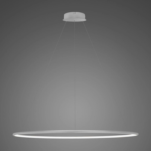 Lampa wisząca Ledowe Okręgi No.1 120cm 4k srebrna