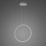 Lampa wisząca Ledowe Okręgi No.1 X 60cm3k srebrna Dali