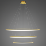 Lampa wisząca Ledowe Okręgi No.3 100cm 4k złota