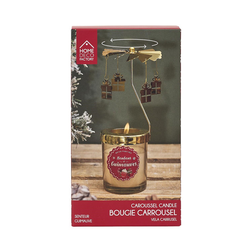 Świeca zapachowa świąteczna karuzela      czerwona