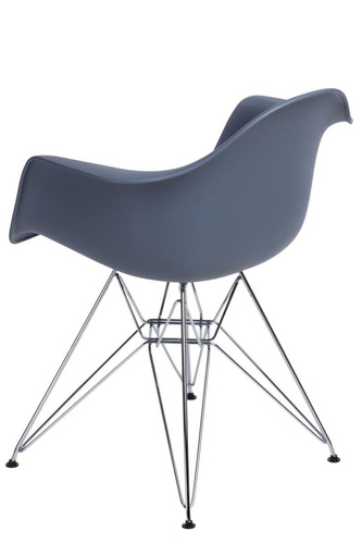 Krzesło P018 PP dark grey, chrom nogi HF