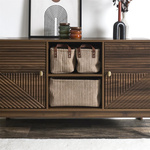 Zestaw 3 koszy Sztruks taupe