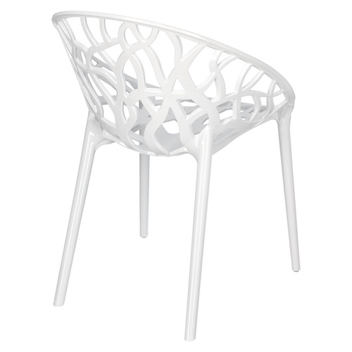 Krzesło Coral White Glossy