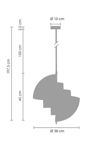 Lampa wisząca MOBILE biała 38 cm
