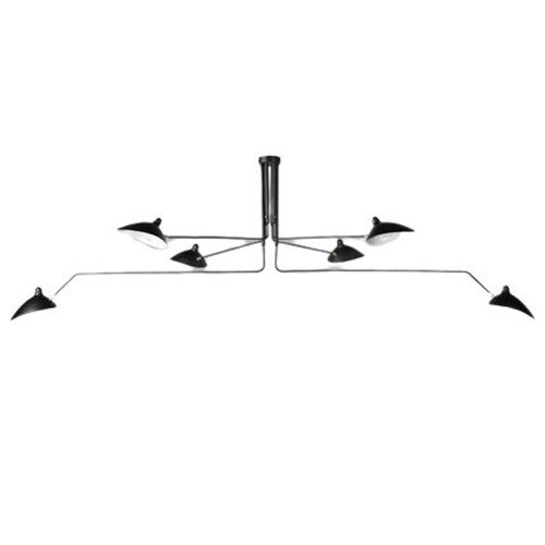 Lampa wisząca CRANE-6P czarna 280 cm