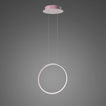 Lampa wisząca Ledowe Okręgi No.1 X 40cm 4k różowo złota Dali