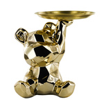 Figurka Miś origami ze złotą tacą złota