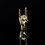 Dekoracja, figurka Dłoń Rock and Roll     złota