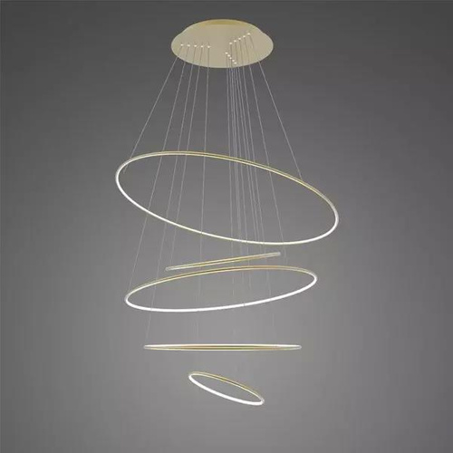 Lampa wisząca Ledowe Okręgi No.5 150cm 3k złota Dali