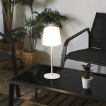 Lampa stołowa USB biała