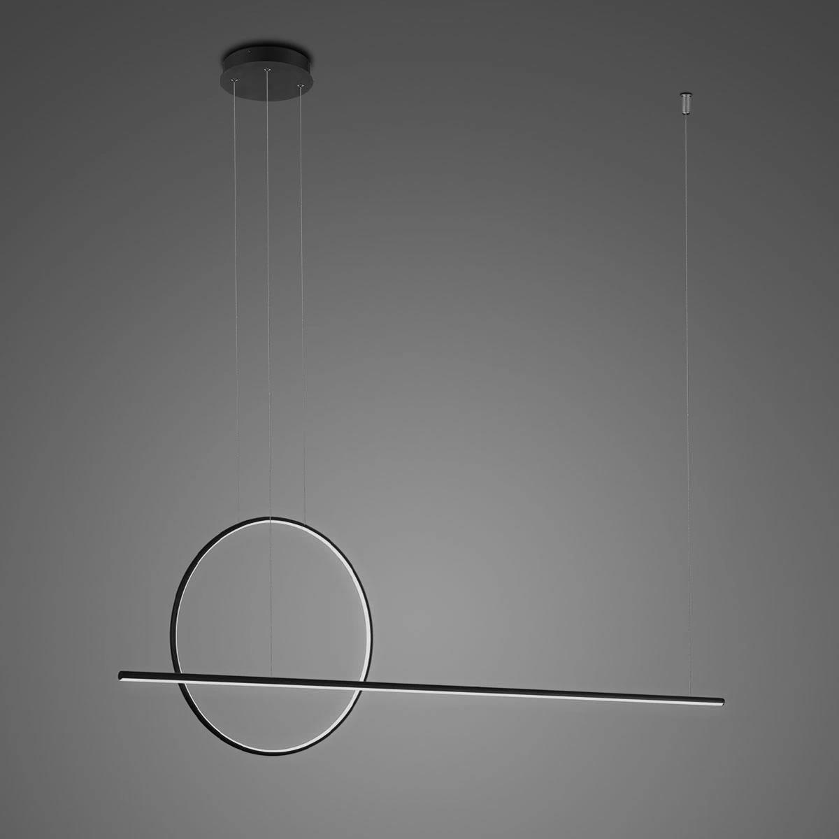 schwarze LED-Hängeleuchte Linea No.2 120 40cm
