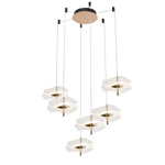 Żyrandol Mariposa różowe złoto