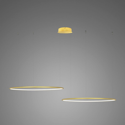 Lampa wisząca Ledowe Okręgi No.2 60cm 4k złota