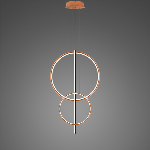 Lampa wisząca Linea No.5 60/40cm czarny miedziany 3k 