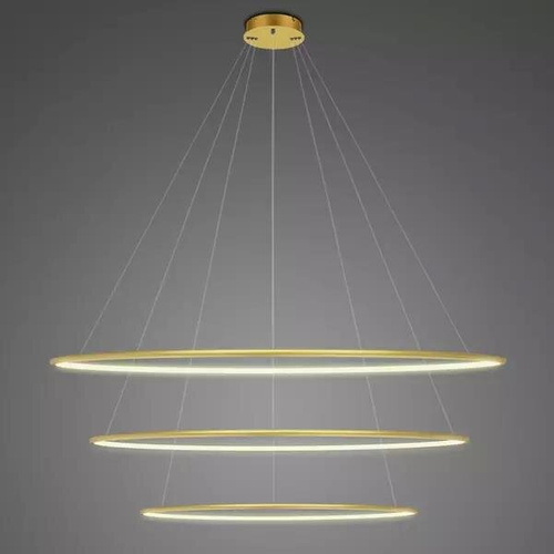 Lampa wisząca Ledowe Okręgi No.3 120cm 3k złota ściemnialna