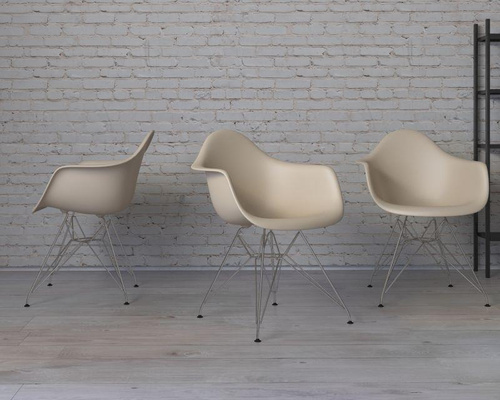 Krzesło P018 PP beżowe, chrom nogi HF