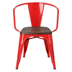 Krzesło Paris Arms Wood czerw. sosna szc zotkowana